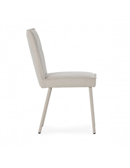 Silla de diseño moderno VESTA, tapizada en tejido con patas en metal