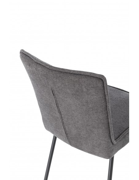 Silla de diseño moderno VESTA, tapizada en tejido con patas en metal