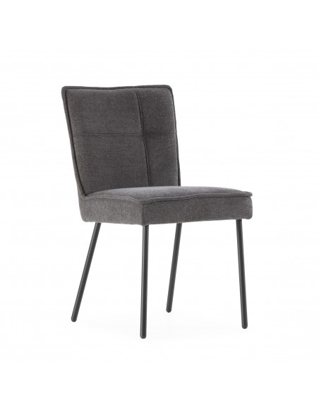 Compre a Cadeira de design moderno VESTA, estofada em tecido com pés em metal