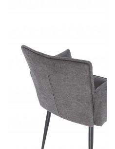 Silla con brazos de diseño VESTA tapizado en tela y patas... 2