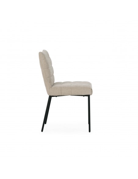 Cadeira NAOMI em tecido com pés em metal