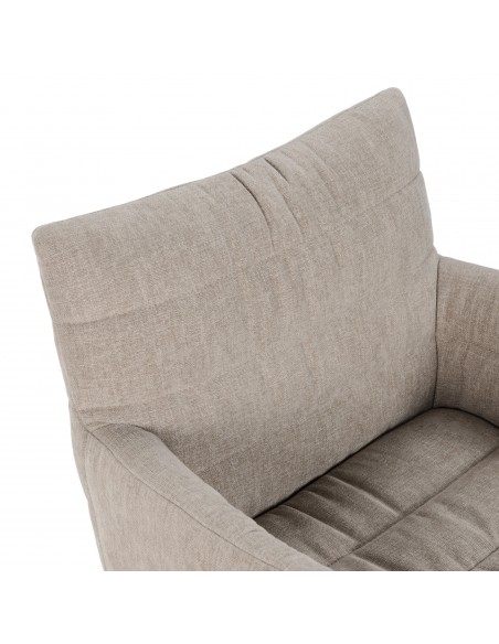Silla con brazos de diseño NAOMI tapizada y acolchada