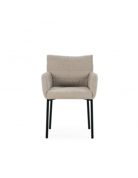 Silla con brazos de diseño NAOMI tapizada y acolchada