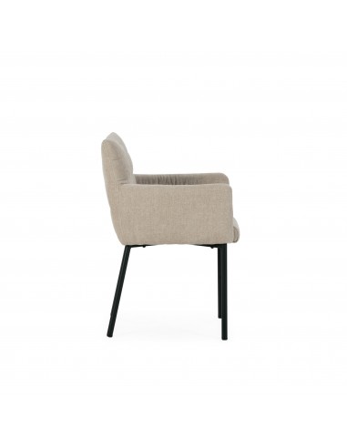 Silla con brazos de diseño NAOMI tapizada y...