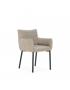 Silla con brazos de diseño NAOMI tapizada y acolchada 2