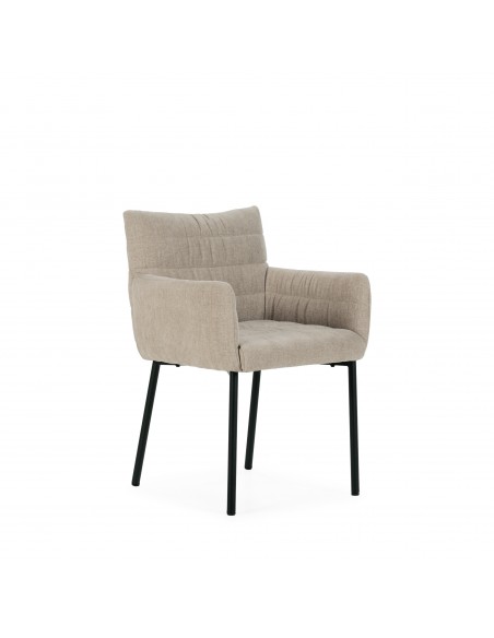 Cadeira de design NAOMI com braços estofados e almofadados