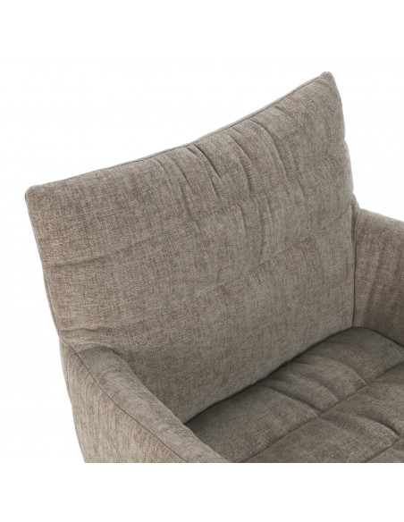 Silla con brazos de diseño NAOMI tapizada y acolchada