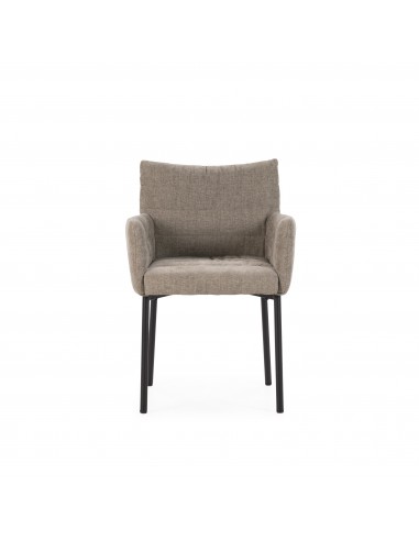 Silla con brazos de diseño NAOMI tapizada y...