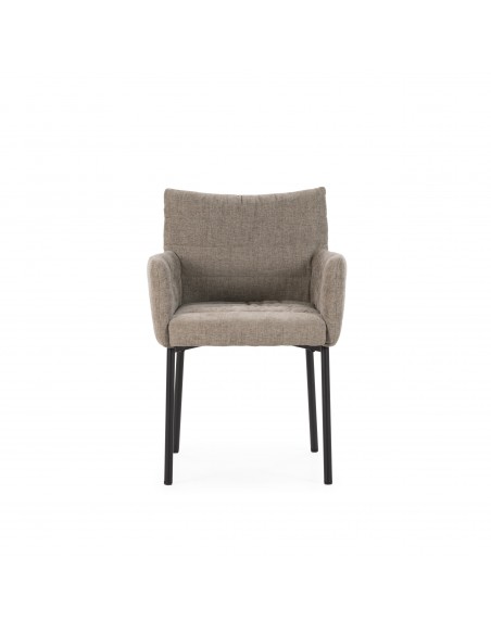 Silla con brazos de diseño NAOMI tapizada y acolchada