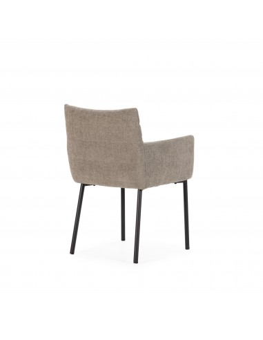 Silla con brazos de diseño NAOMI tapizada y...