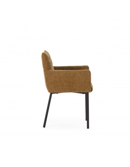 Cadeira de design NAOMI com braços estofados e almofadados