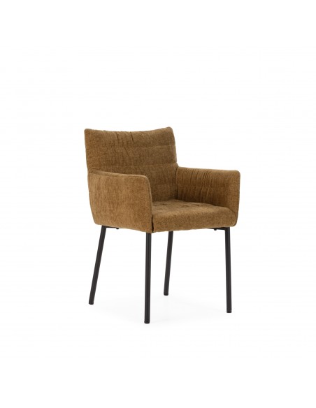 Cadeira de design NAOMI com braços estofados e almofadados