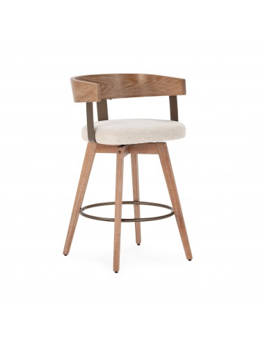 Taburete nórdico giratorio ILIA roble lavado,...