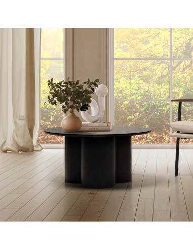 Mesa de Centro Redonda LUA 80 Folheado a...