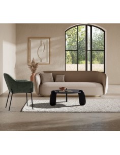 Mesa Centro Redonda de diseño TAMIRA 80, Madera de Mango... 2