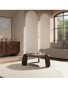 Mesa Centro Redonda de diseño TAMIRA 80 en Madera de... 2