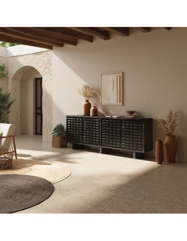 Aparador étnico INAYA 200 cm, Madera de Mango...