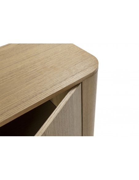 Aparador minimalista PADOC 180, 4 portas, folheado a carvalho.