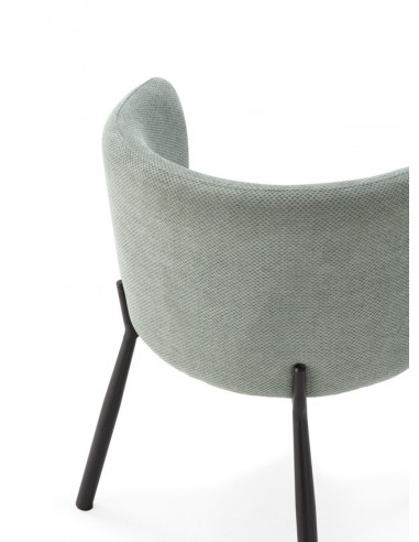 Butaca GINNY Tapizada en Tela con Patas de...