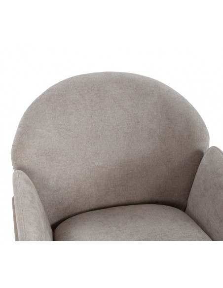 Silla con brazos ASLiN Tapizada en Tela con Patas de Metal