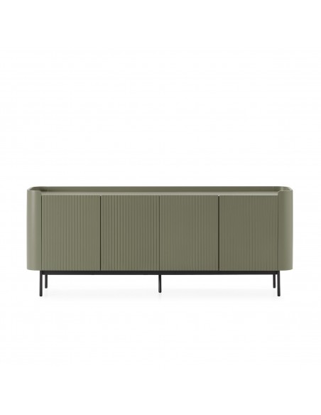 Aparador WILLA 200 com design moderno e minimalista, lacado verde.