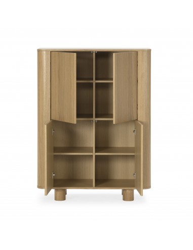 Aparador minimalista alto cube de carvalho...