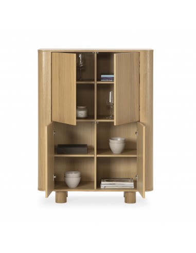 Aparador minimalista alto cube de carvalho...