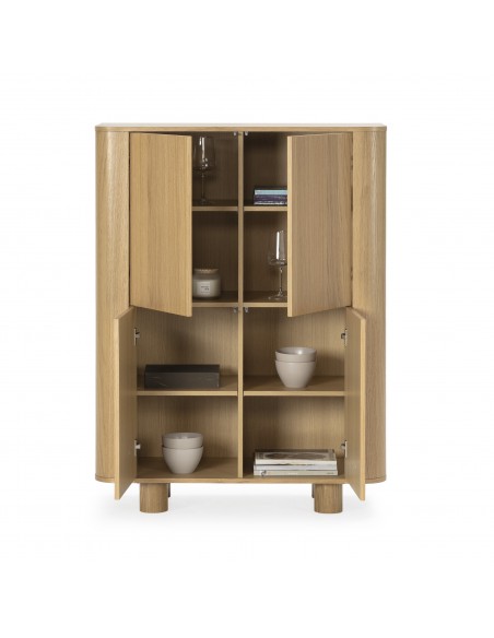 Aparador minimalista alto cube de carvalho PADOC 100 x 133
