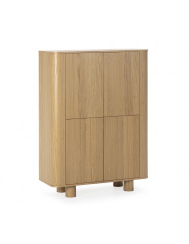 Aparador minimalista alto cube de carvalho...