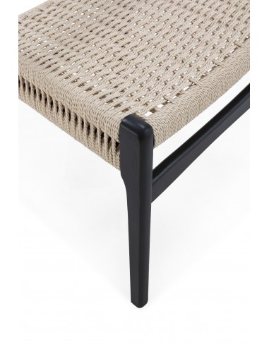 Silla mediterránea BIEL de Madera negra y...