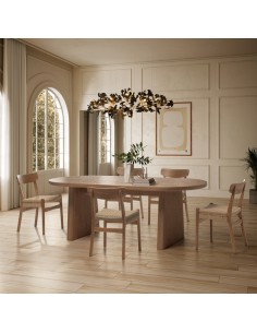 Cadeira mediterrânica BIEL em madeira cor carvalho e... 2