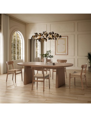 Silla mediterránea BIEL de Madera color roble y...