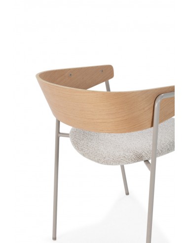 Silla de diseño CORA tela Beige con Respaldo...