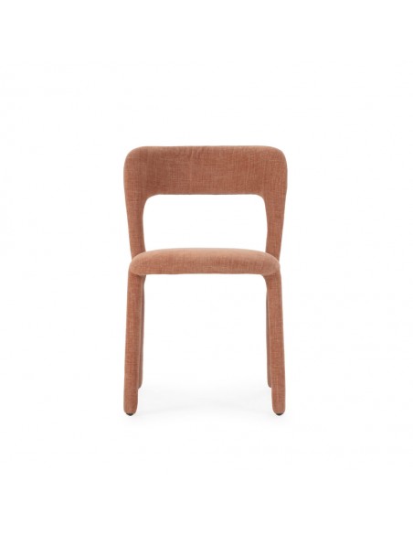 Cadeira LILIA de design orgânico, totalmente forrada a tecido.