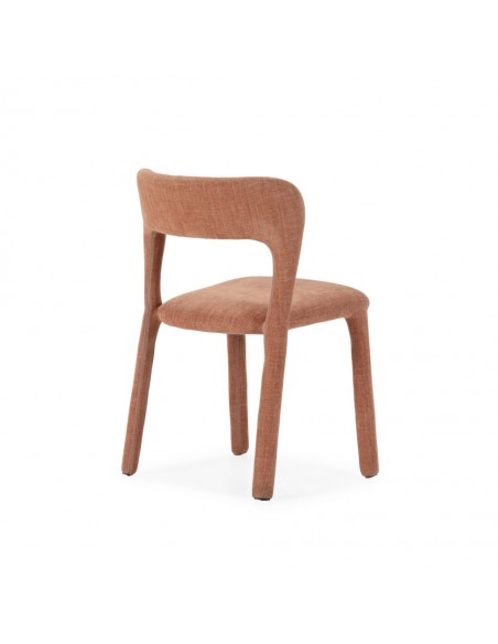 Cadeira LILIA de design orgânico, totalmente forrada a tecido.