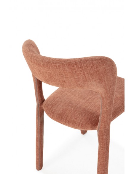 Cadeira LILIA de design orgânico, totalmente forrada a tecido.