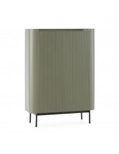 Aparador alto de design WILLA 100 cm em MDF lacado verde