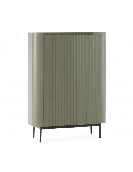 Aparador alto de design WILLA 100 cm em MDF lacado verde
