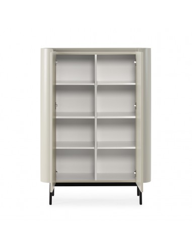 Aparador alto de diseño WILLA 100 cm crema en MDF