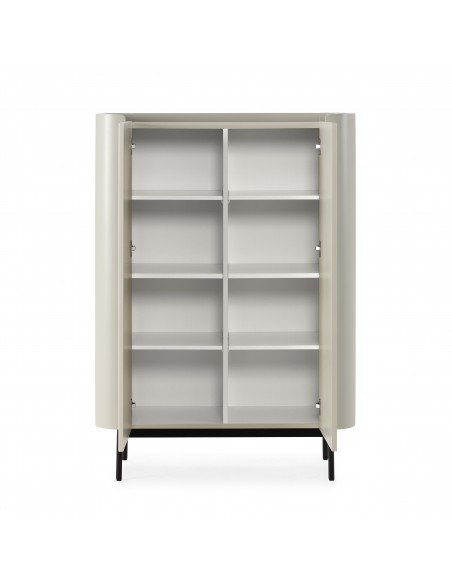 Aparador alto de diseño WILLA 100 cm crema en MDF