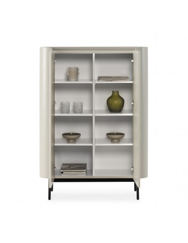 Aparador alto de diseño WILLA 100 cm crema en MDF