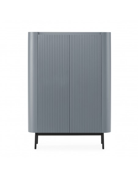 Aparador cubo alto de diseño WILLA 100 cm lacado azul