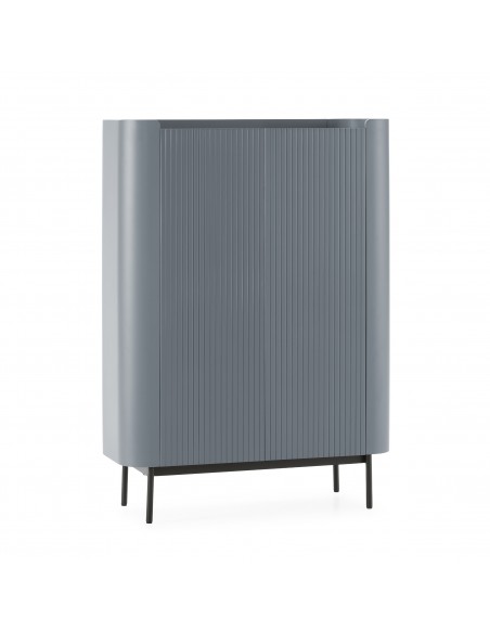 Aparador cubo alto de diseño WILLA 100 cm lacado azul