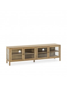 Mueble TV mediterráneo CECI 160, roble con puertas de...