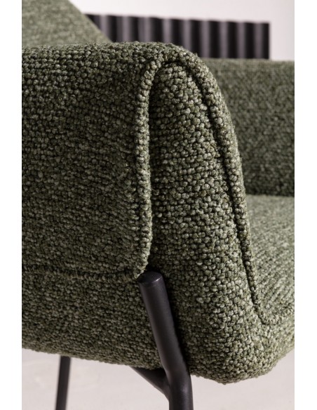 Silla con brazos de diseño SUMA, tapizado en Tela y patas metal