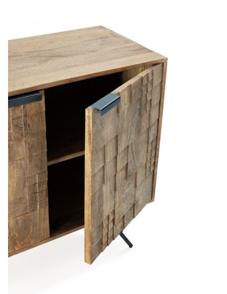 Aparador étnico PRIYA 175 x 78, madera de mango y metal