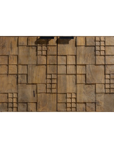 Aparador étnico PRIYA 175 x 78, madera de mango y metal