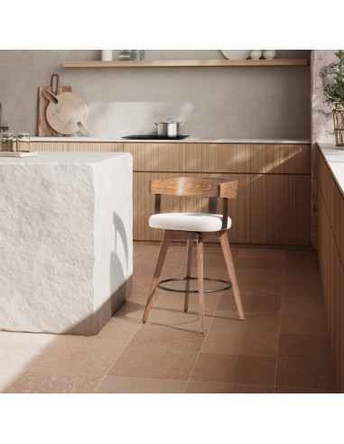 Taburete nórdico giratorio ILIA roble lavado,...