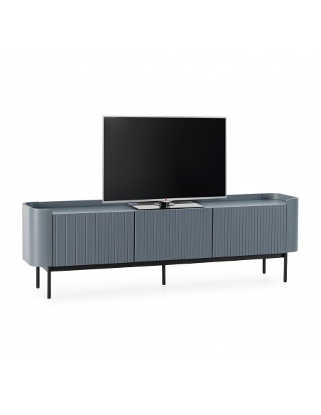 Mueble de TV de diseño WILLA 180 cm lacado azul