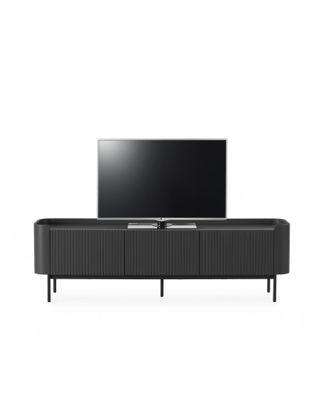 Móvel TV WILLA 180 com design minimalista, lacado a preto.
